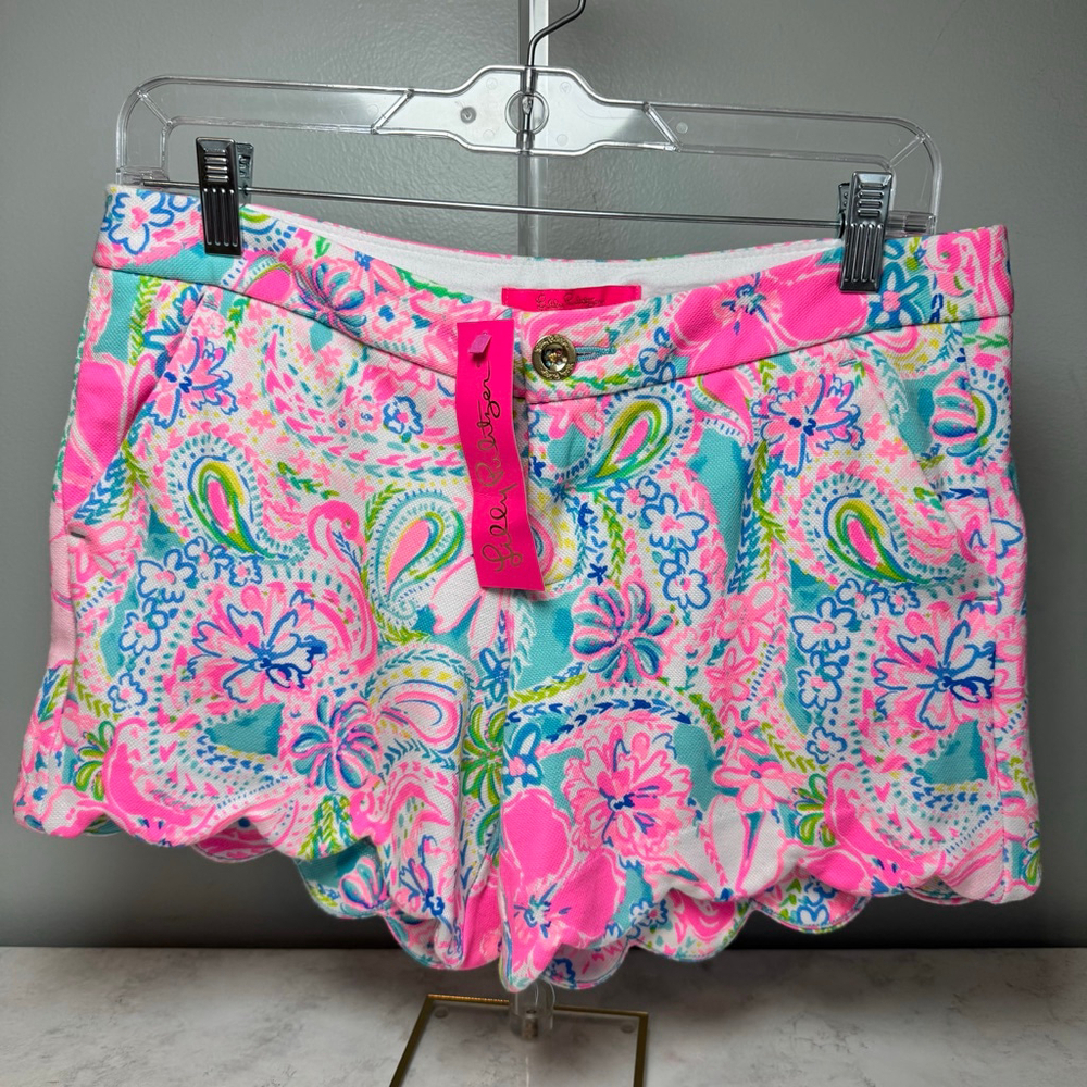 NWT Lilly Pulitzer Buttercup Knit Shorts Size 4 Flock Full of Fun - Picture 2 of 9